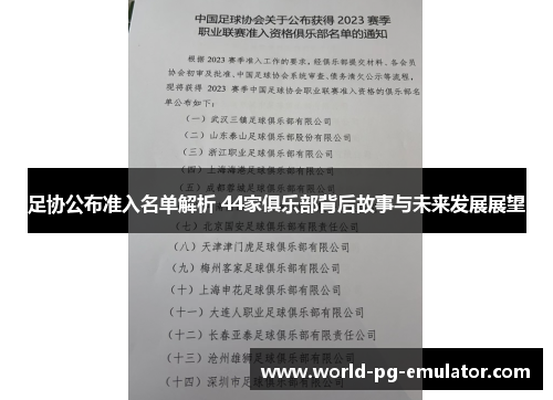 足协公布准入名单解析 44家俱乐部背后故事与未来发展展望 足协公布准入名单解析 44家俱乐部背后故事与未来发展展望